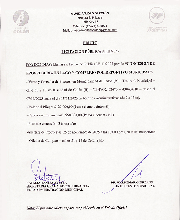 Municipio de Colon PBA