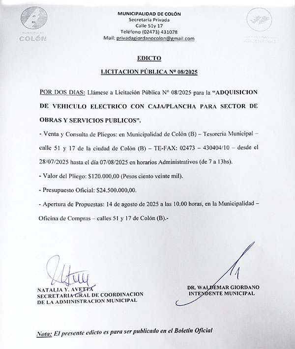 Municipio de Colon PBA