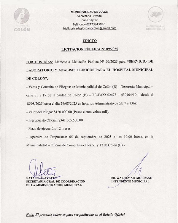 Municipio de Colon PBA